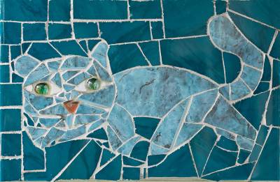 Кот голубой на бирюзовом фоне, 2008