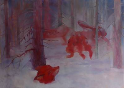 Выставка Полины Сурововой и Вероники Кудашовой «Та, что в лесах», галерея «Триптих»